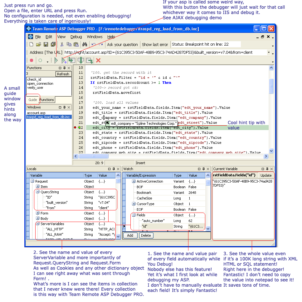 Team Remote ASP Debugger in Action